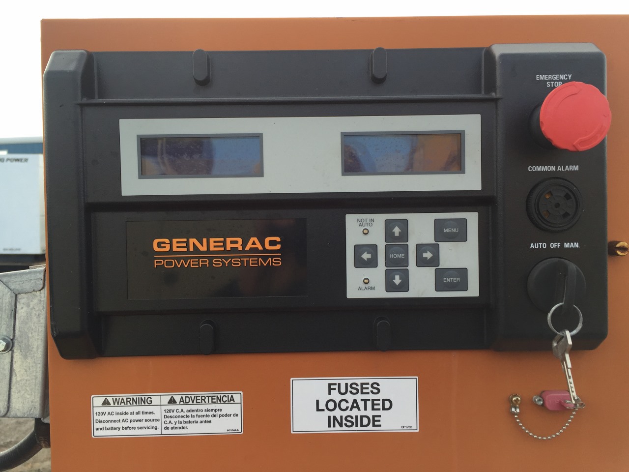 30 kW Generac Generator, 132 Gallon Base Fuel Tank, 209 hours