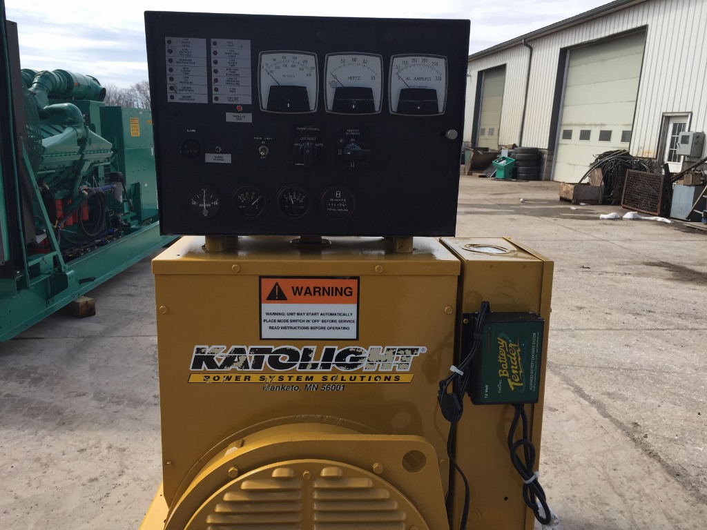 60 kW Katolight Generator, Base Fuel Tank, 12 Lead Reconnectable, John