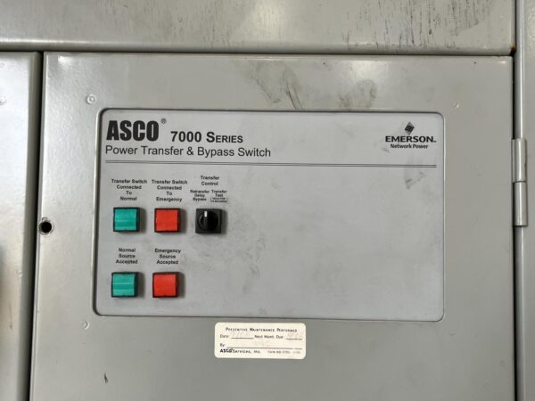 Asco 7000 Series Power Transfer and Bypass Switch, 1600 Amps, 480/277 volts, Type 1 Enclosure - Image 8