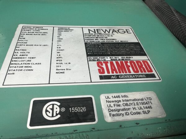 _150 kW Portable Onan/Cummins GenSet, with Voltage Selector Switch, 1337 Hours, Year - 2005, US EPA Tier 3 Pre Emission - Image 9