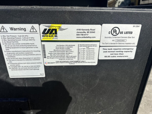 __60 kW Cummins/Onan QSB4.5 Diesel Gen Set, with Base Fuel Tank, Year - 2018, 280 Hours - Image 8