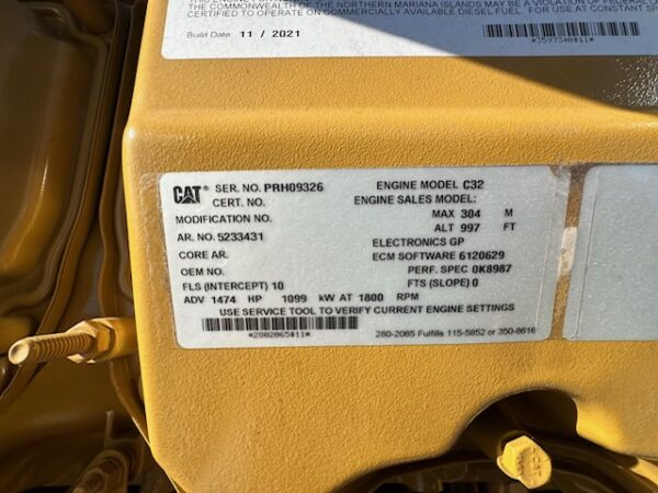 1000 kW C32 CAT Gen Set, Open Sid Model, Year - 2021, 35 Hours since new - Image 12