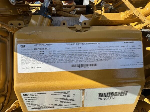 1000 kW C32 CAT Gen Set, Open Sid Model, Year - 2021, 35 Hours since new - Image 13