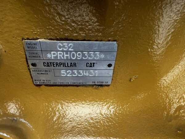 1000 kW Cat C32 Gen Set, Open Skid, Year - 2021, 27 Hours since new, US EPA Tier 2 Pre Emission Engine - Image 9