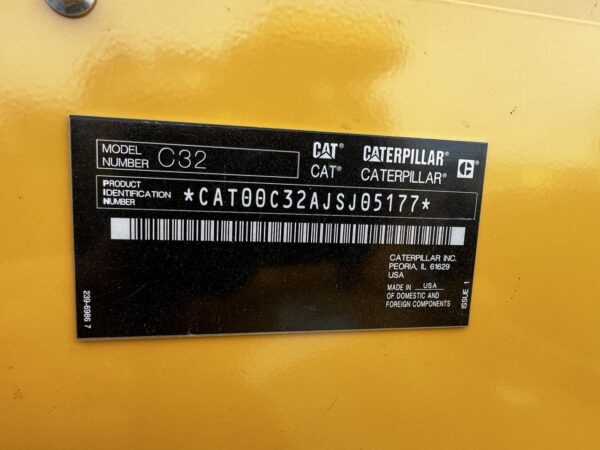 1000 kW Cat Gen Set, C32, US EPA Tier 2 Pre Emission Engine,  Open Skid, Year - 2021, 25 Hours since new - Image 16