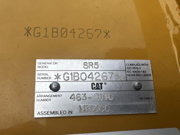 1000 kW Cat Gen Set, C32, US EPA Tier 2 Pre Emission Engine,  Open Skid, Year - 2021, 25 Hours since new - Image 18