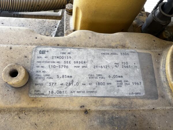 _250 kW Caterpillar Gen Set, With Enclosure and Base Fuel Tank,3306 CAT Engine, Year - 1995, 1529 Hours - Image 12