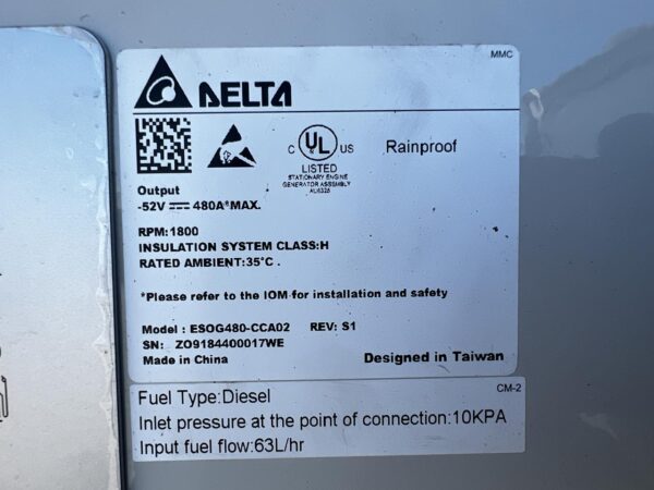 __28 kW Delta Generator, Perkins Engine, with DC Converter for Solar Panel Backup Power Enclosed, Year - 2018 - Image 21