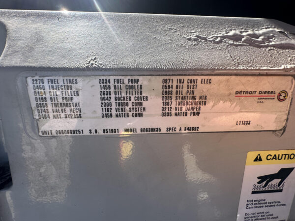_375 kW Spectrum/Kohler Generator, with Sound Attenuated Enclosure and Base Fuel Tank, 14 Liter S60 Detroit Diesel Engine, Year - 2001 - Image 18