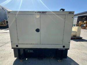 __60 kW Katolight Generator, with Enclosure and Base Fuel Tank, 4.5 John Deere Engine, 391 Hours, Year - 2004