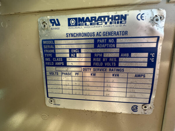 __60 kW Katolight Generator, with Enclosure and Base Fuel Tank, 4.5 John Deere Engine, 391 Hours, Year - 2004 - Image 18