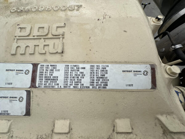 _750 kW Kohler Generator, Series 2000 MTU DDet Engine, Year - 2001, 886 Hours, Open Skid - Image 13