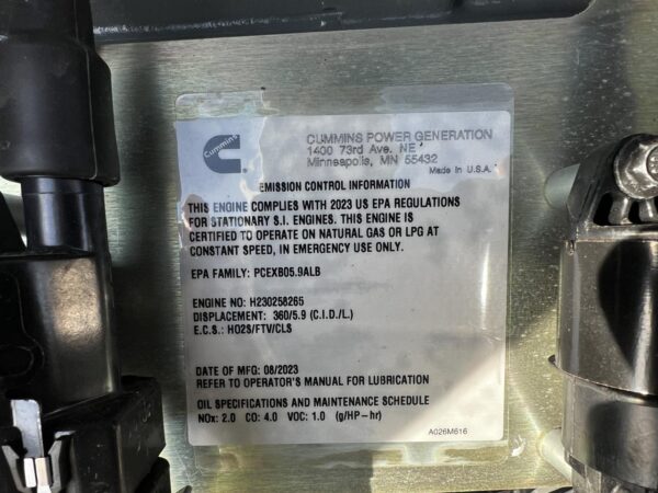 __80 kW Cummins Gen Set, with Enclosure, Year - 2023, 0 Hours, Unused Surplus - Image 12