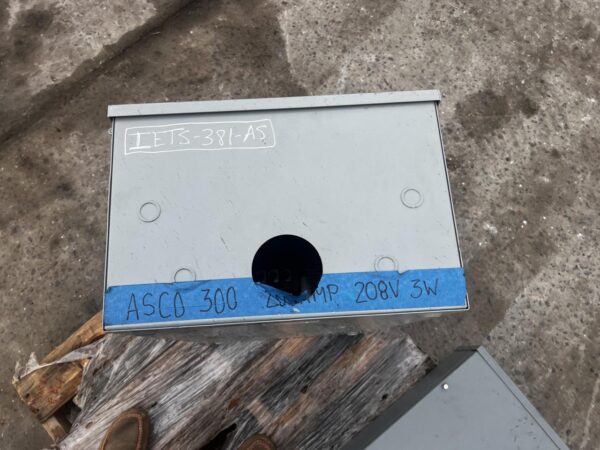 Asco Automatic Transfer Switch, 300 Series, 200 Amp, 208 Volt, 3 Phase, with Nema 1 Enclosure - Image 5