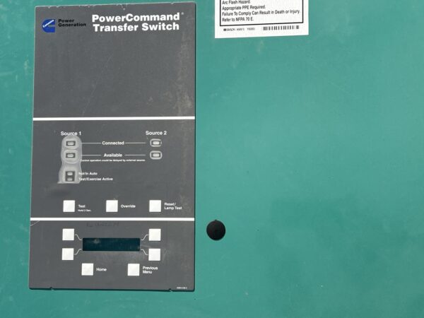 Cummins/Onan Automatic Transfer Switch, 480 Volt, 3 Phase in Nema 1 Enclosure - Image 7