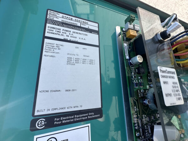 Automatic Transfer Switch, 225 Amp, with Outdoor Nema 3 Enclosure - Image 10