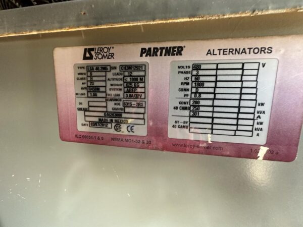 _240 KVA Doosan Portable, Rental Grade Generator, with Selector Switch 6.7 Cummins Engine, Year - 2012, 4294 Hours - Image 14