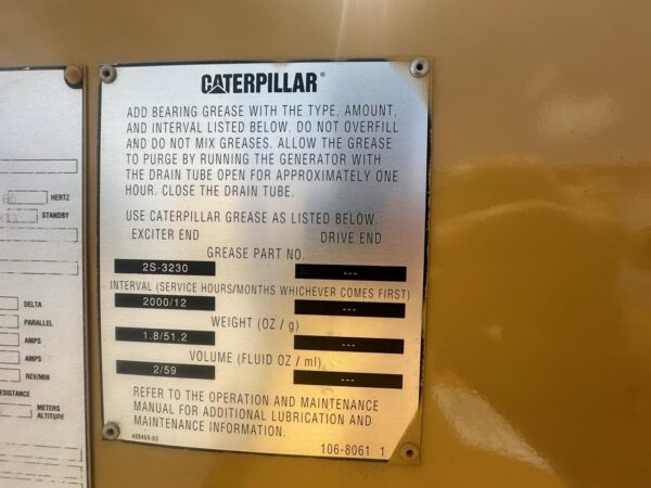 1250 kW Caterpillar 3512 DITA Gen Set, 970 Hours, Open skid with Radiator - Image 11