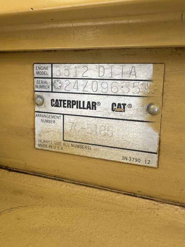 1250 kW Caterpillar 3512 DITA Gen Set, 970 Hours, Open skid with Radiator - Image 12