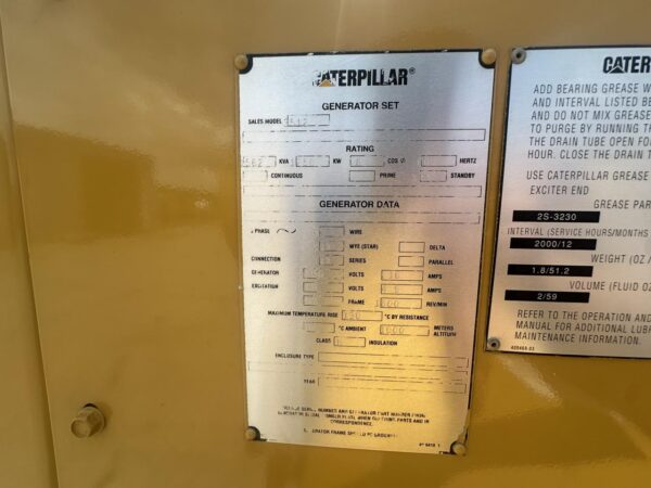 1250 kW Caterpillar 3512 DITA Gen Set, 970 Hours, Open skid with Radiator - Image 7