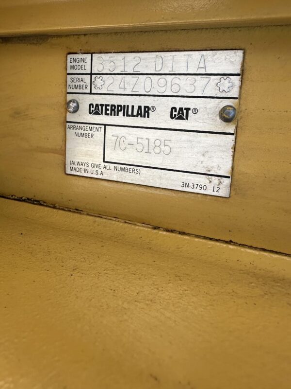 1250 kW Caterpillar 3512 DITA Gen Set, 979 Hours, Open Skid with Radiator - Image 9