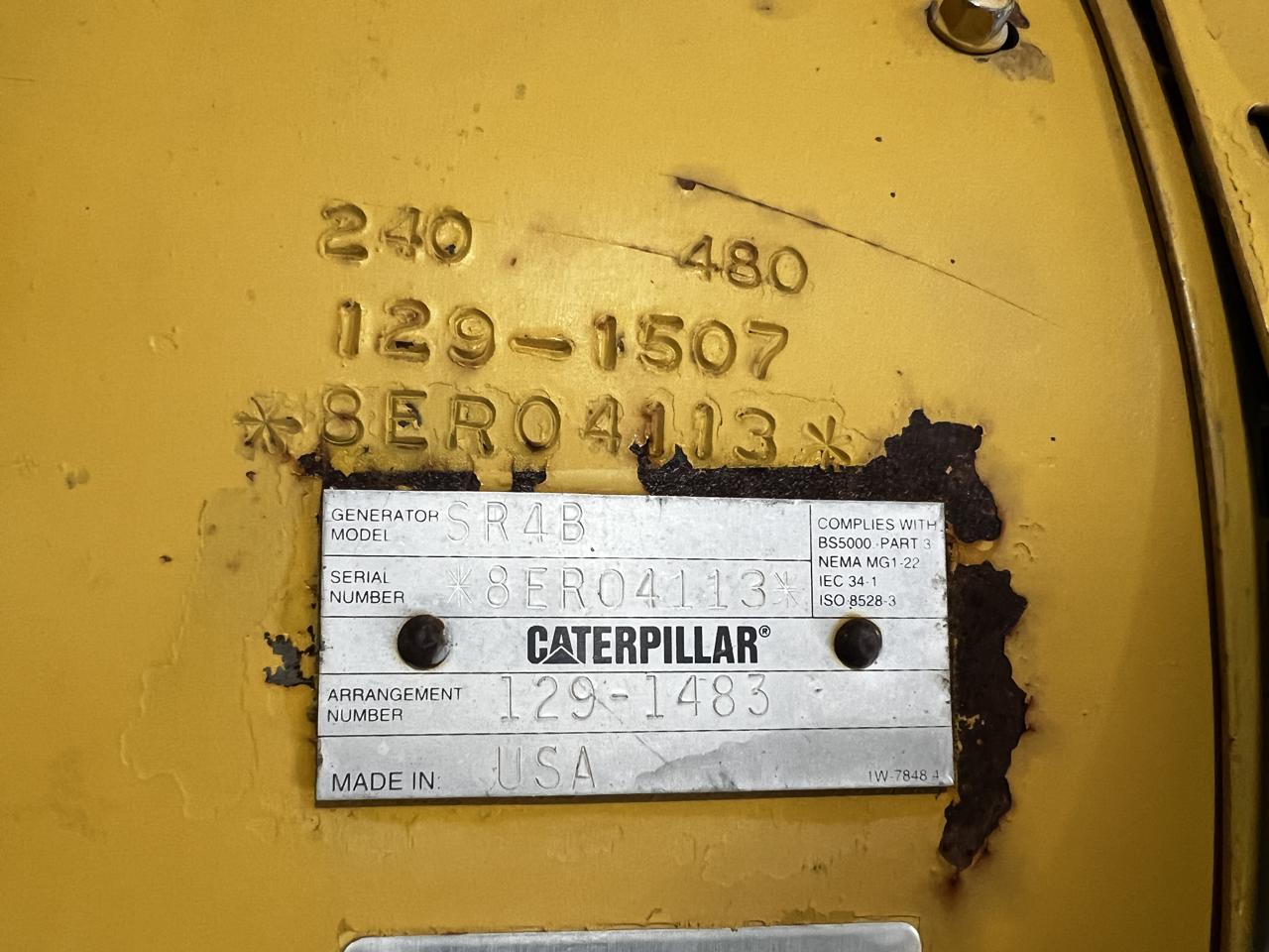 350 kW SR4B CAT Generator End, Good Used Take Off of C15 Engine - Image 8