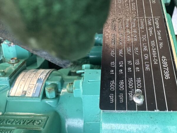 _100 kW Cummins/Onan Generator, with Enclosure and Base Fuel Tank, 6BT - 5.9 Liter Cummins Engine, Year - 1999, 400 Hours - Image 11