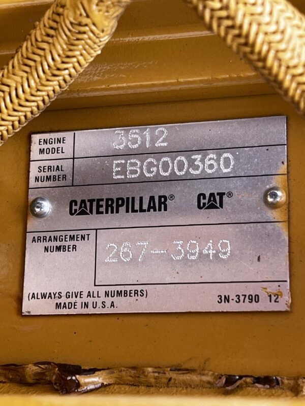 1500 kW 3512C CAT Gen Set , Year - 2008, open skid, 625 Hours, 4160 Volts, US EPA Tier 2 Flex Pre Emissions - Image 15