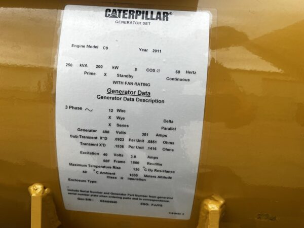_200 kW Cat GenSet, C9 Liter Engine, Year - 2011, 104 Hours, US EPA Tier 3 - Image 15