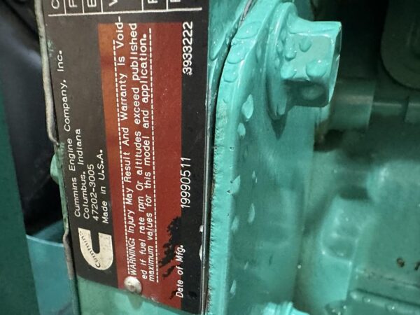 __35 kW Cummins/Onan Generator, 4B-3.9 Liter Cummins Engine, Year - 1999 - Image 13