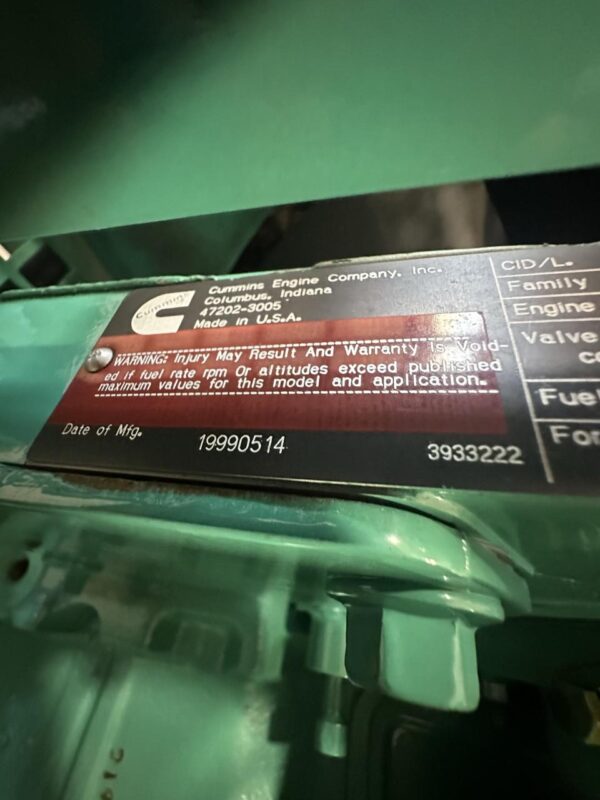 __35 kW Cummins/Onan Generator, 4B-3.9 Liter Cummins Engine, Year - 1999, 1355 Hours - Image 18