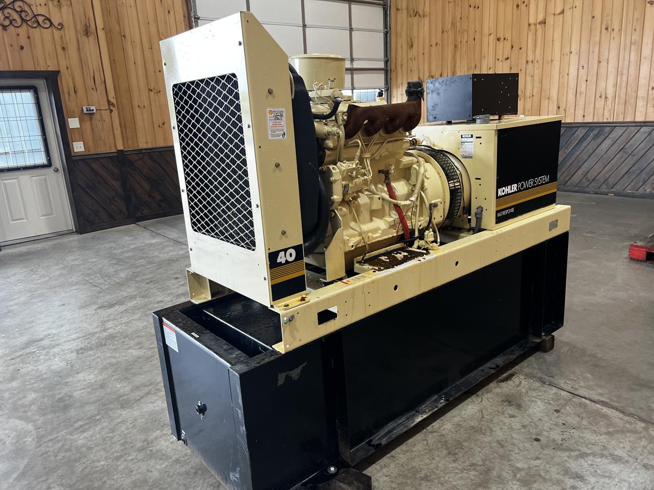 __40 kW Kohler Generator, with Base Tank 3.9 Liter John Deere Engine, Year - 1994, 1929 Hours - Image 4