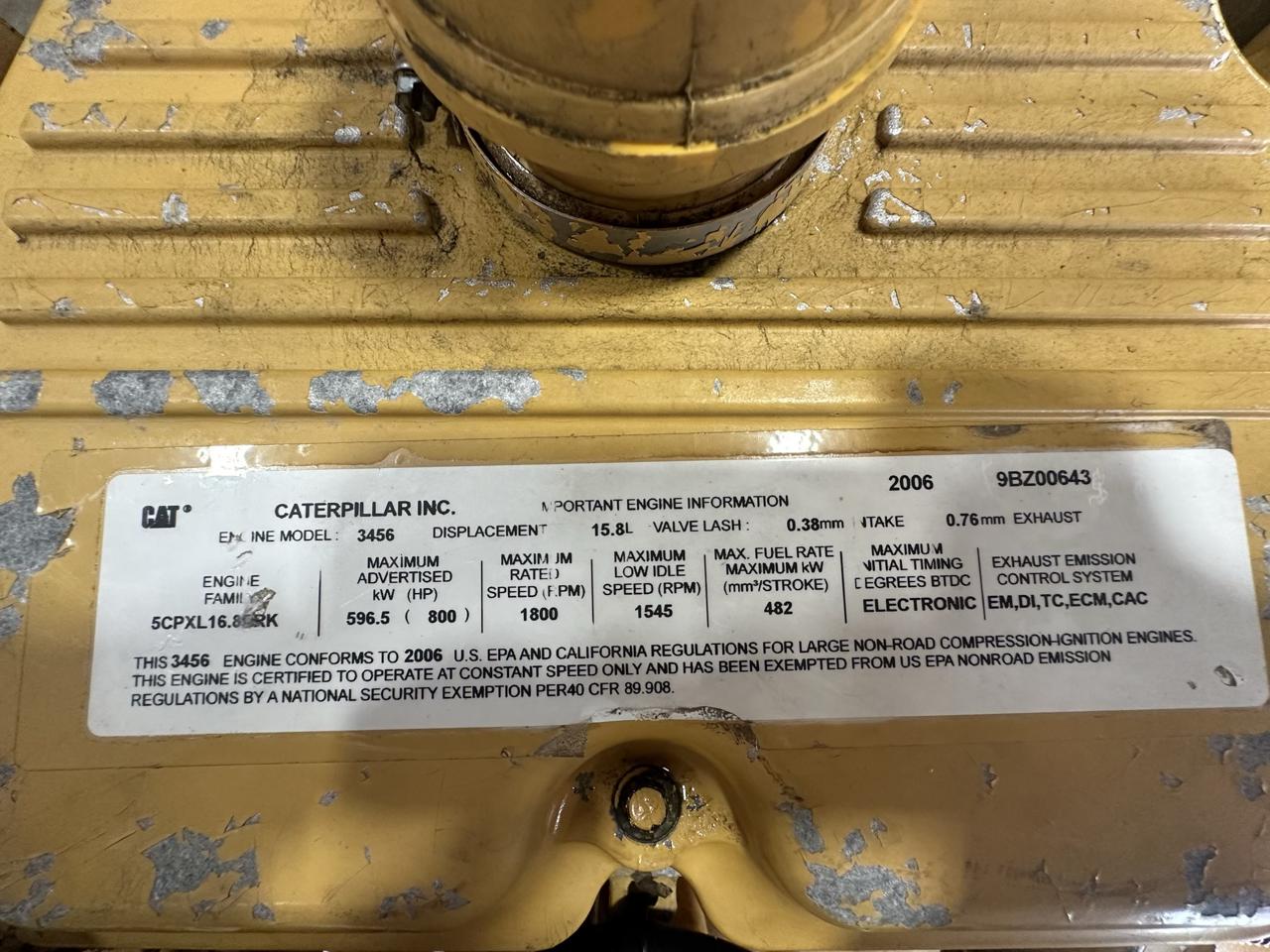 3456/ C16 16 Liter Industrial Engine, 669 HP at 1800, 708 Hours - Image 12