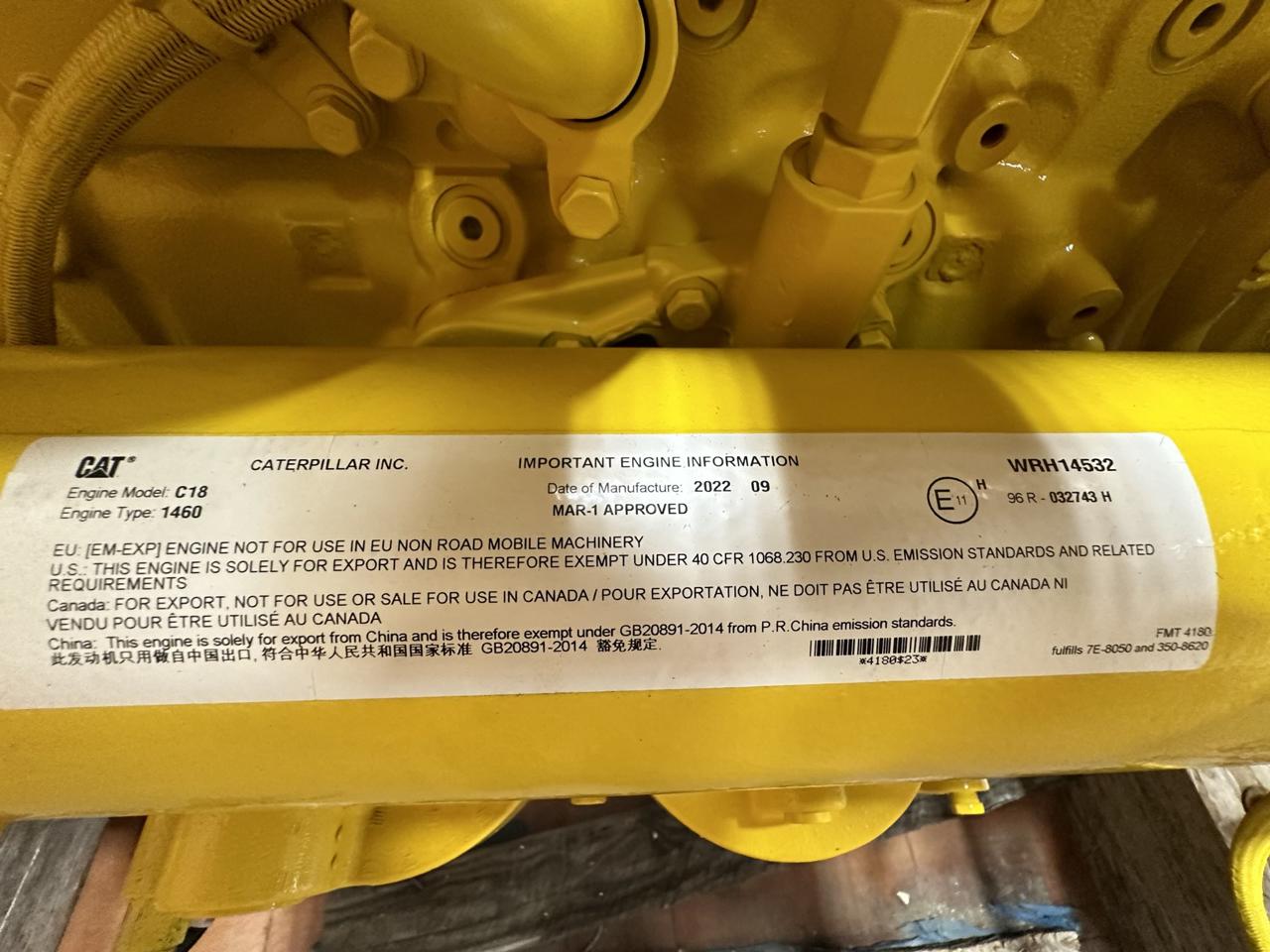 C18 New Cat Industrial Engine, 630 HP Tier 3 Pre Emissions for Export only - Image 11