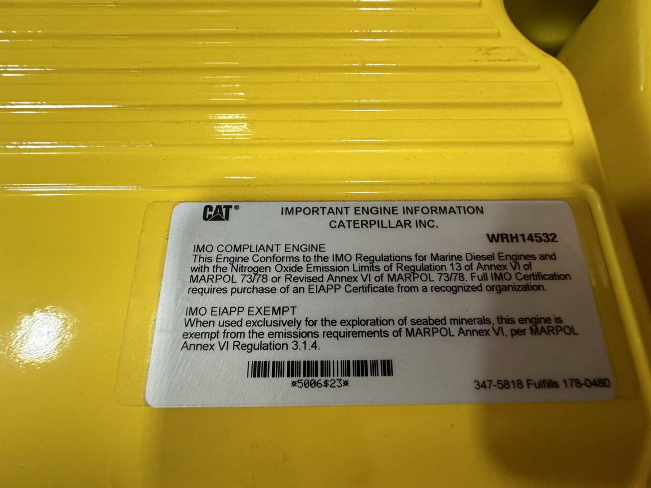 C18 New Cat Industrial Engine, 630 HP Tier 3 Pre Emissions for Export only - Image 14