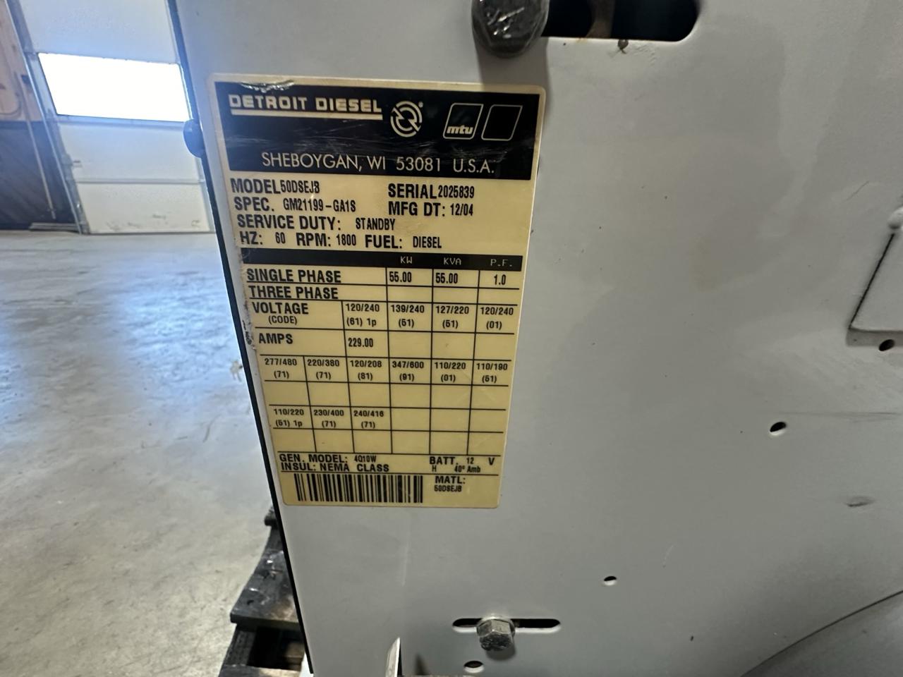 Kohler Used Generator End for 1 Phase, 55 kW, 4 Lead - Image 8