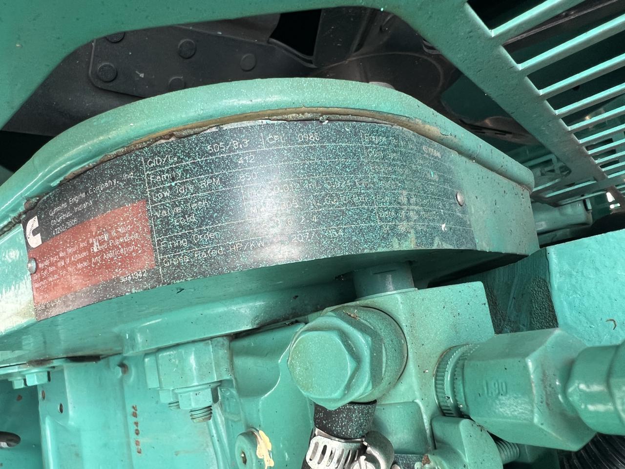 _125 kW Cummins/Onan Generator, 8.3 Liter Cummins Engine, 1072 Hours, with Enclosure & Base Tank - Image 8