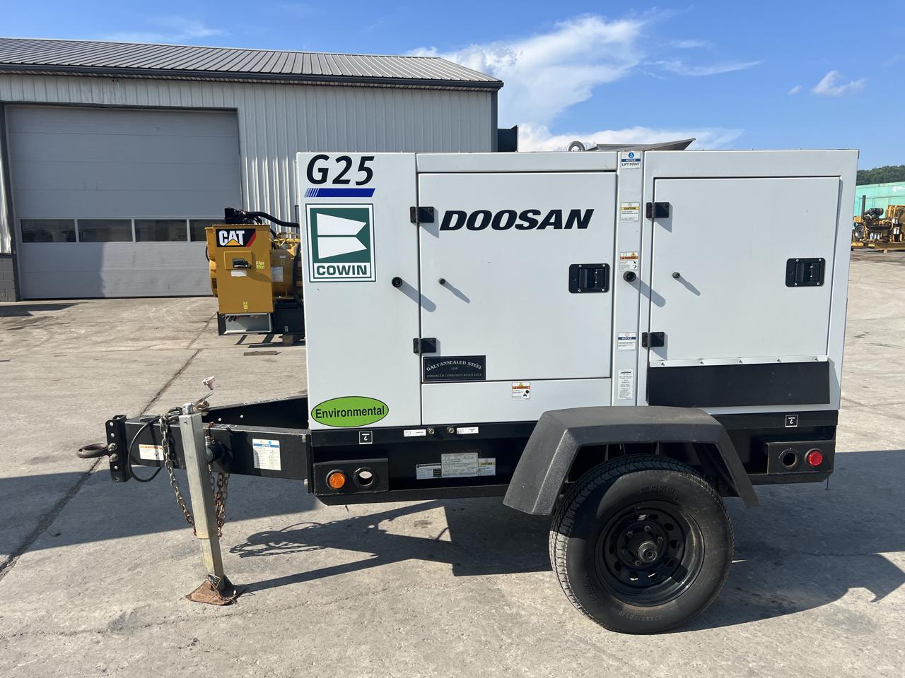 __25 kW Doosan Portable Rental Grade GenSet with Voltage Selector Switch, Year - 2019, 3288 Hours
