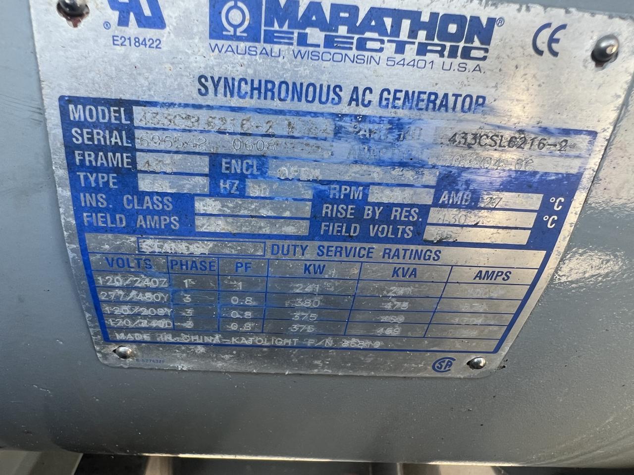 _350 kW MTU Generator, 14 Liter Series 60 Detroit Diesel Engine, with Enclosure and Base Fuel Tank, Year - 2008, 706 Hours, US EPA Tier 3 - Image 14