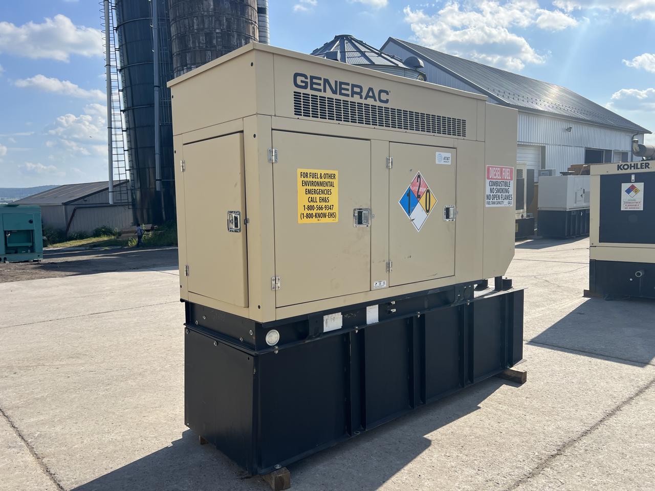 __50 kW Generac GenSet with Sound Attenuated Enclosure and Base Fuel Tank, 2.4 Liter John Deere Engine, Year - 2008, 205 Hours, US EPA Tier 3 - Image 6