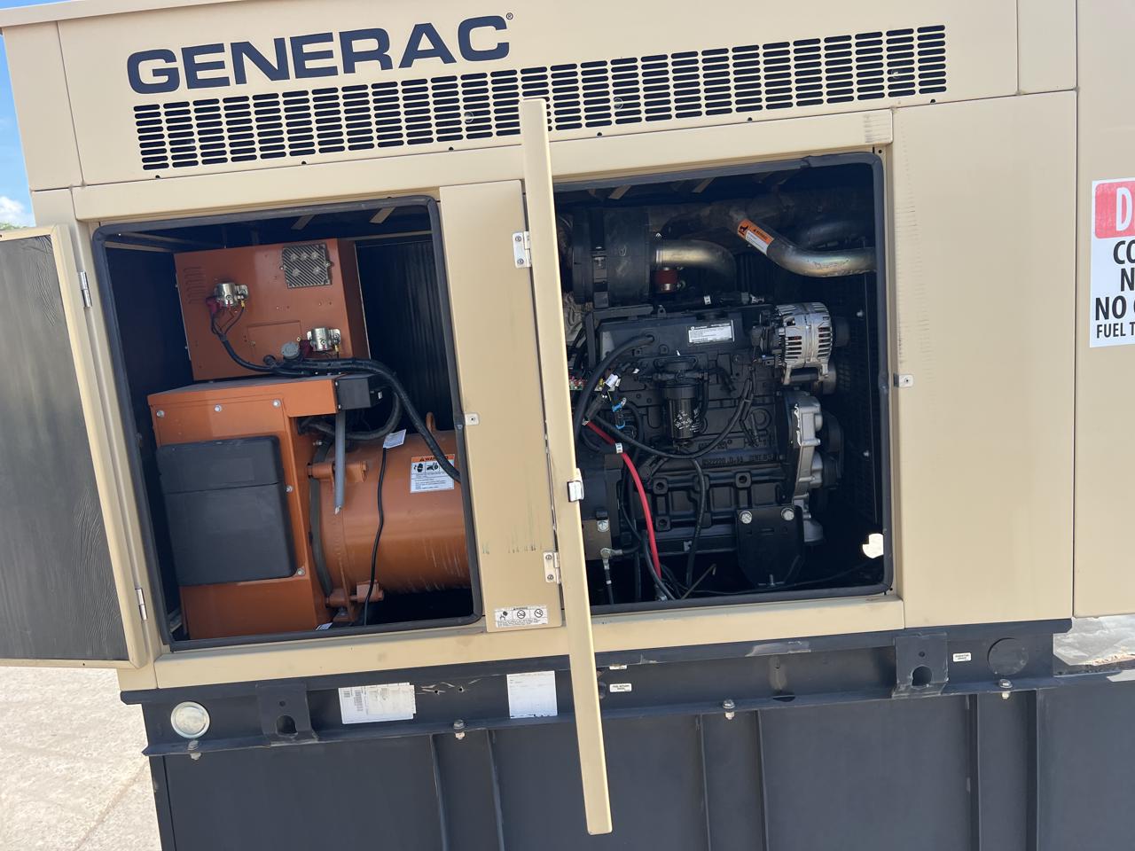 __50 kW Generac GenSet with Sound Attenuated Enclosure and Base Fuel Tank, 2.4 Liter John Deere Engine, Year - 2008, 205 Hours, US EPA Tier 3 - Image 7