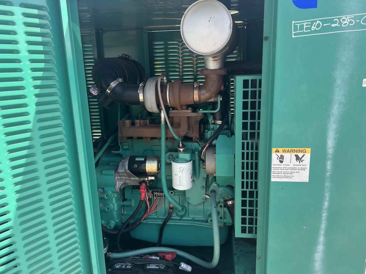 __60 kW Cummins/Onan GenSet, with Enclosure and Base Fuel Tank, 3.9 Liter Cummins Diesel Engine, Year - 2002, 725 Hours - Image 8