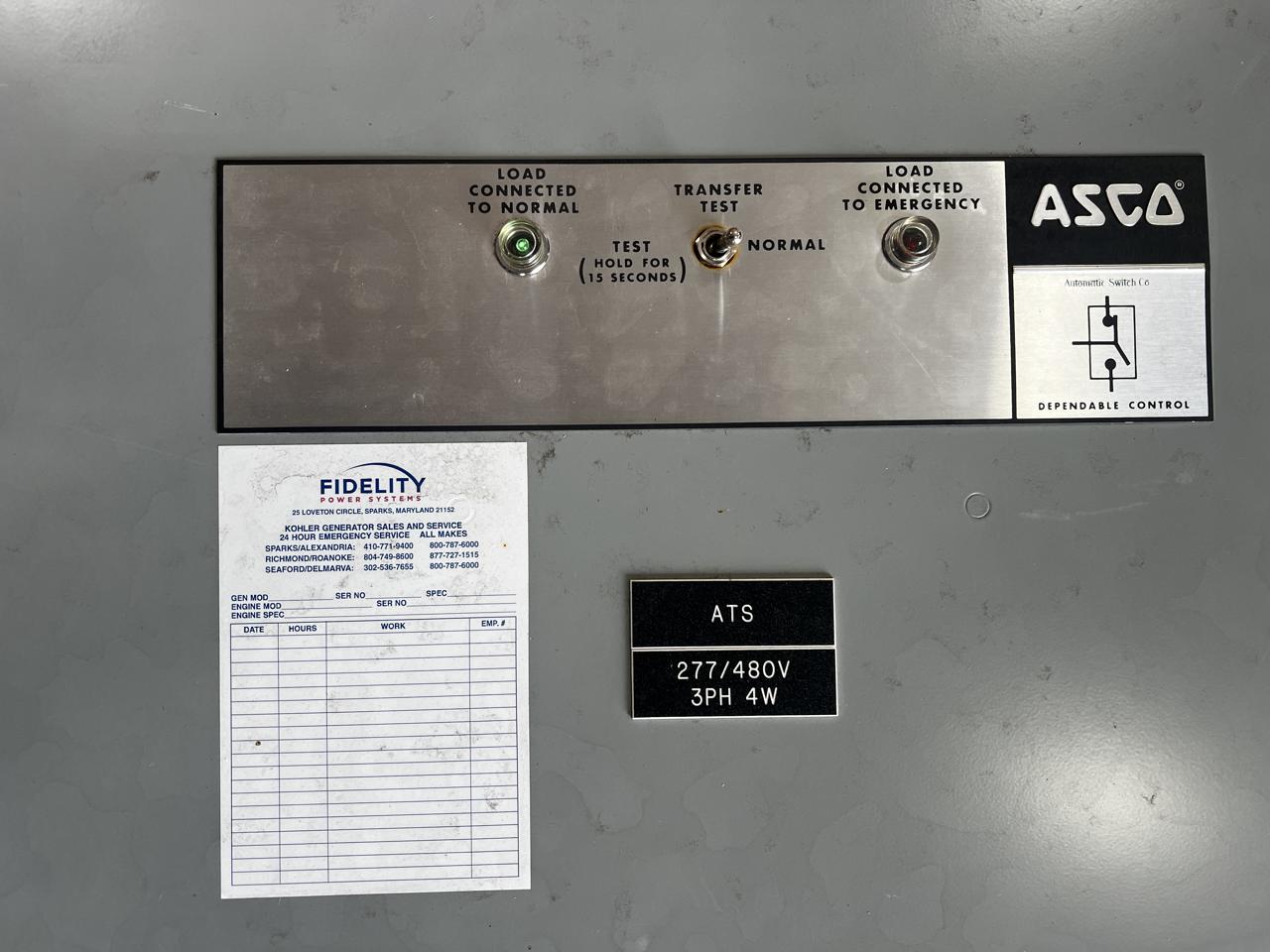 Asco 940 Series Automatic Transfer Switch, 800 Amp, Type 1 Enclosure, 480 Volt - Image 5