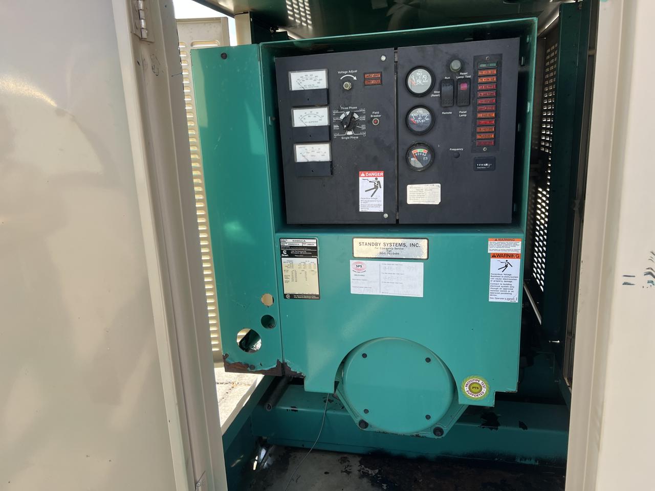 __50 kW Cummins/Onan Generator, with Enclosure and Base Tank 3.9 Cummins Engine, Enclosed, Year - 1998, 1247 Hours - Image 9