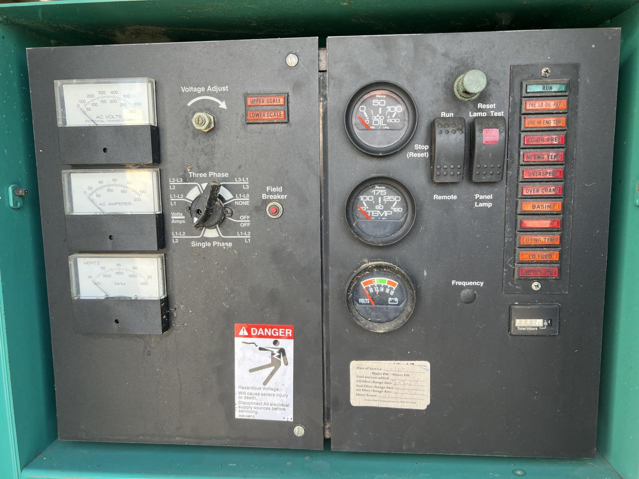 __50 kW Cummins/Onan Generator, with Enclosure and Base Tank 3.9 Cummins Engine, Enclosed, Year - 1998, 1247 Hours - Image 11