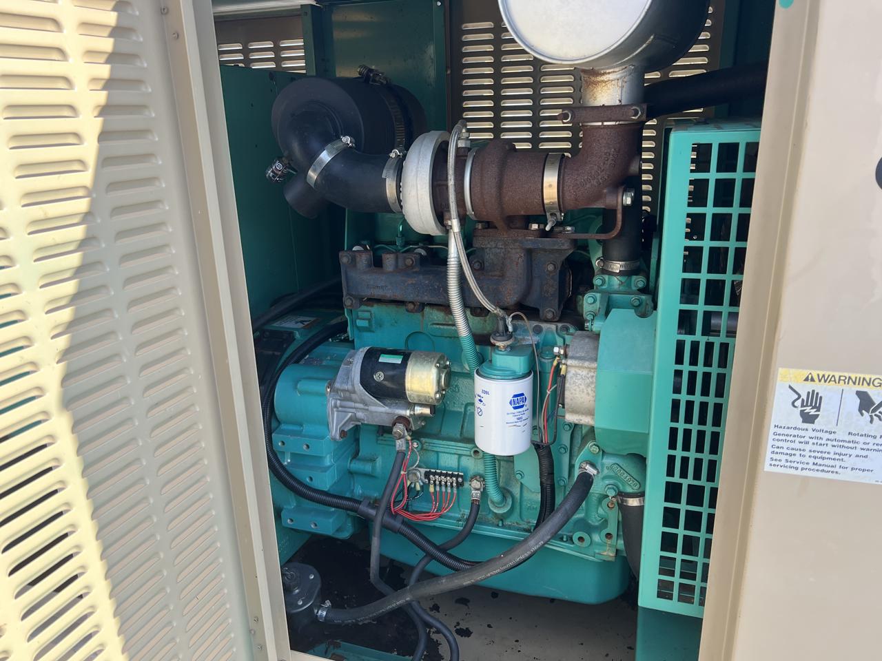 __50 kW Cummins/Onan Generator, with Enclosure and Base Tank 3.9 Cummins Engine, Enclosed, Year - 1998, 1247 Hours - Image 4