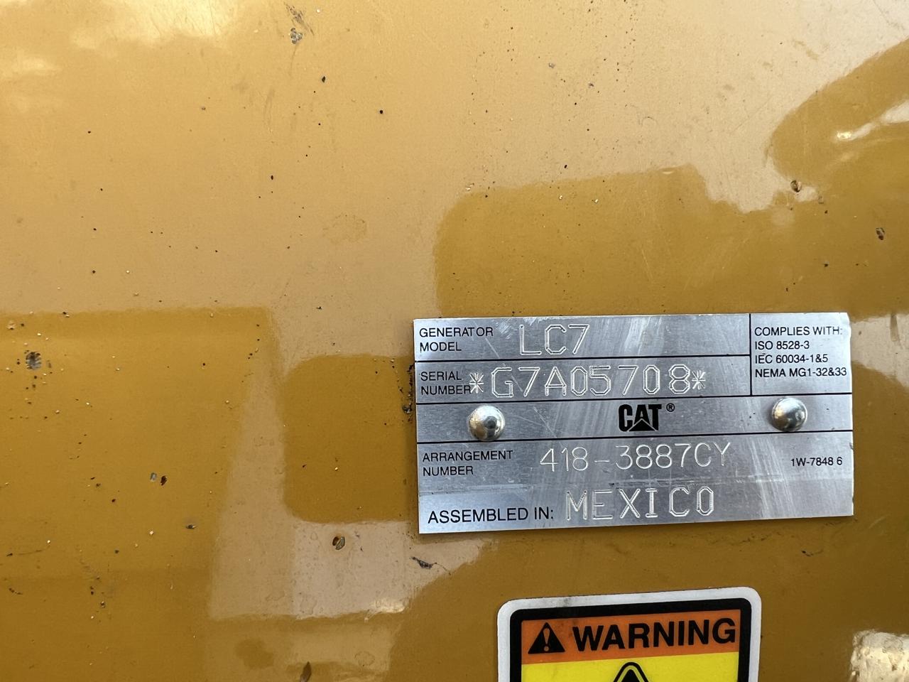 _600 kW C18 CAT Gen Set, Open Skid, Year - 2016, 167 Hours, US EPA Tier 2 Pre Emission Engine - Image 10