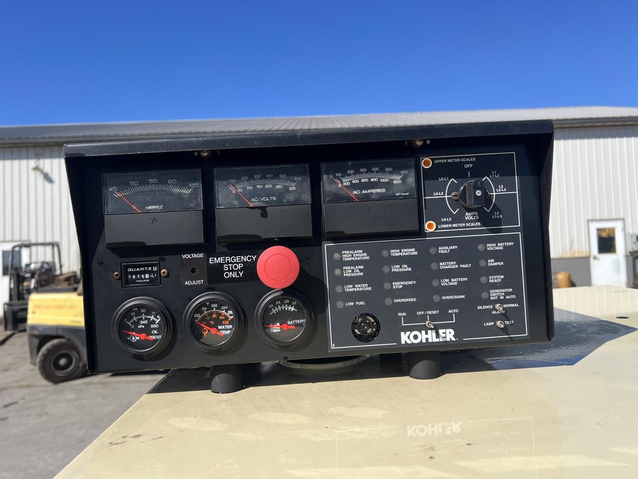 _250 kW Kohler Generator, with Base Fuel Tank, 9.0 Liter John Deere Engine, Year - 2009, 15 Hours, US EPA Tier 3, Pre Emission Engine - Image 14