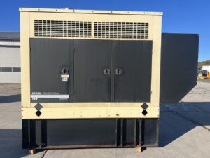 _150 kW Kohler Generator, with Sound Attenuated Enclosure and Base Fuel Tank, 6.1 Liter John Deere Engine, Year - 2002, 246 Hours