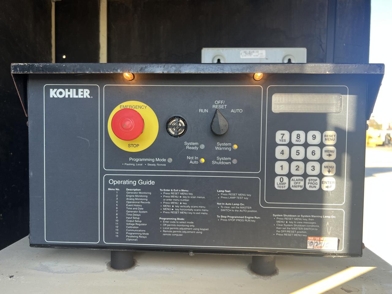_150 kW Kohler Generator, with Sound Attenuated Enclosure and Base Fuel Tank, 6.1 Liter John Deere Engine, Year - 2002, 246 Hours - Image 16